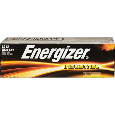 Energizer D Alkaline Industrial Batteries1.5v, Box of 12