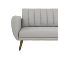 thumbnail image 3 of Novogratz Brittany Sectional Futon Sofa, Light Grey Linen, 3 of 18
