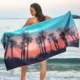 thumbnail image 7 of GZHJMY Sunset Sky Beach Towel - Lightweight Compact Oversized Travel Towels - Super Absorbent Quick Dry Towel for Swimming Camping Holiday（495）, 7 of 7