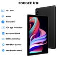 thumbnail image 4 of DOOGEE U10 Android Tablet, 9GB RAM + 128GB ROM(TF 1TB) Android 13 Tablet Quad-Core 2.0 GHz, 10.1" Display, 5060mAh, TÜV Low Bluelight, Widevine L1, 8MP+5MP, BT5.0, WiFi-6, OTG - Black, 4 of 9
