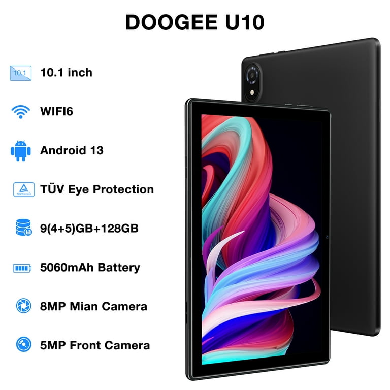 DOOGEE U10 Android Tablet, 9GB RAM + 128GB ROM(TF 1TB DOOGEE U10 Android Tablet, 9GB RAM + 128GB ROM(TF 1TB