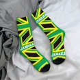 thumbnail image 7 of Women'S Novelty Funny Crew Socks Men'S Jamaica Jamaican Kingdom Flag Design Socks, 7 of 7