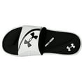 thumbnail image 5 of Under Armour Men's EVA Footbed Slide Sandals, White & Black, 14, 5 of 7