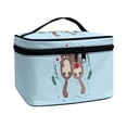 thumbnail image 2 of HELLHERO (8.86"x6.5"x5.9") Travel Makeup Case Organizer Otter Pattern Cosmetic Bags Zipper Wide Open Portable Pouch for Woman, 2 of 5