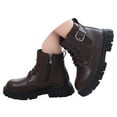 thumbnail image 1 of dmqupv Toddler Girls Snow Boots Girls Shoes Comfortable Soft And Warm Short Boots Fashionable And Casual Solid Color Girls' Short Boots Brown,Size for US 9, 1 of 8