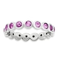 thumbnail image 1 of Sterling Silver Stackable Expressions October Swarovski Ring Size 8, 1 of 3