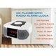 thumbnail image 2 of Reproductor de CD HANNLOMAX HX-334CD Radio Despertador Blanco, 2 of 5