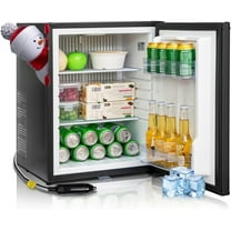 Techomey 2.1 Cu ft 110V/12V Compact Refrigerator RV Truck Caravan Car Fridge Lock Quiet Reversible Door