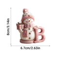 thumbnail image 5 of Moocorvic 26 Initial Letters Christmas Tree Decoration Pink Snowman Hanging Xmas Ornaments(B), 5 of 5