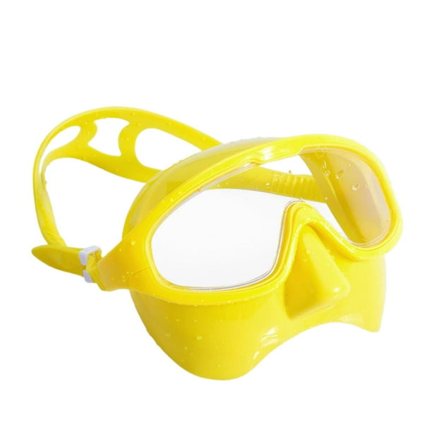 Máscara de buceo Zulema Gafas de natación antivaho con cubierta nasal esnórquel universal Amarillo