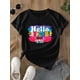 thumbnail image 1 of Girls' Hello 2nd Grade Back to School T-Shirt - Red Classroom Graphic Tee with Paint Splash, Non-See Through Knit Top for School Events, Birthday Parties - Easy Care Round Neck Shirt for Young Girls, 1 of 6