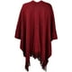 thumbnail image 3 of Cárdigan de punto de invierno reversible para mujer Cachemira sintética con flecos capas chal manta abrigo suéter Xemadio CJWUS-3322, 3 of 7
