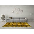thumbnail image 3 of Ahgly Company Machine Washable Indoor Rectangle Abstract Yellow Modern Area Rugs, 5' x 8', 3 of 4