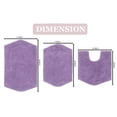 thumbnail image 2 of Home Weavers Waterford Collection 100% Cotton Non-Slip Bathroom Rug Set Machine Washable Bathroom Rug-17"x24", Bath Rug- 21"x34", U Shaped Contour- 20"x20", Purple Color 3 Piece Bath rug set, 2 of 8