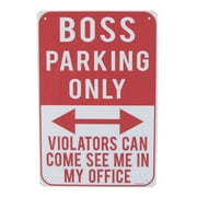 Funny Metal Boss Parking Only Wall Sign Man Cave Garage Office Decor Gift