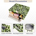 thumbnail image 3 of FORMRS Womens Corduroy Tote Bag Crossbody Shoulder Purse Handbag with Detachable Strap, Green Floral Leopard Pattern, 3 of 7