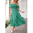 thumbnail image 4 of Vestido Mujer PRETTYGARDEN Midi con Mangas Abullonadas y Escote Cuadrado M, 4 of 8