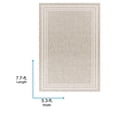thumbnail image 3 of Livabliss Outdoor Rugs, 5x8 Eagean Traditional Oatmeal Area Rug for Patio, Porch, Deck, Backyard, Waterproof Indoor Outdoor Carpet (5'3" x 7'7"), 3 of 9