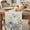 Beige, variant on Blue Fall Pumpkin Table Runner - 36 Inch Long Autumn Maple Leaf Retro Thanksgiving Cotton and Linen Blended Dress Scarves Farmhouse Table Runner for Kitchen Dining, Coffee Table, 13" x 36"