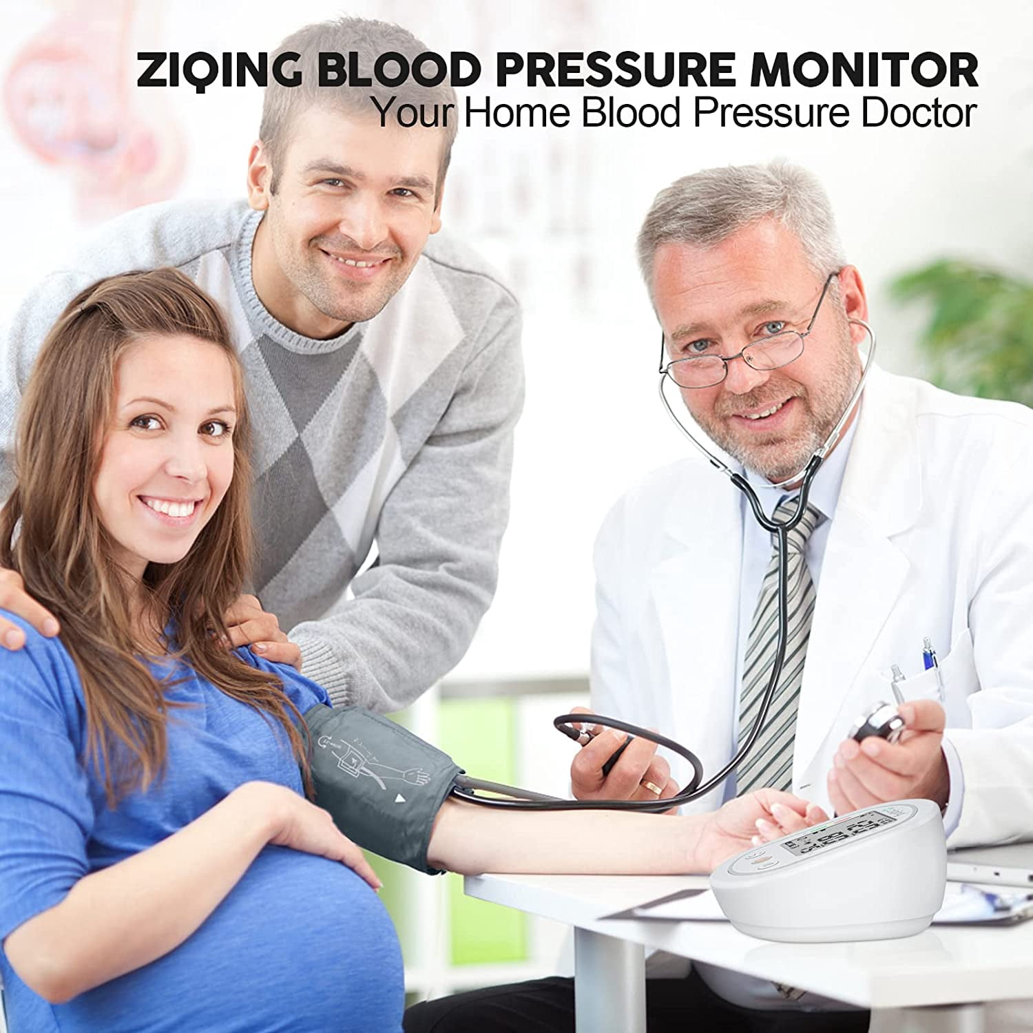Upper Arm Blood Pressure Monitor, 2×99 Memory, Adjustable Cuff, Irregular Heartbeat Detector, Home BP Machine
