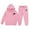 Pink, variant on Big Girls Outfits Set Cute Letter Print Hoodie Pants Comfy Casual Two Piece Outfit Kids Winter Wear Clothing Pink Size 8-9T