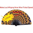 thumbnail image 4 of Amajiji Large Folding Hand Rave Fan Popping Fan for Line Dancing Clacking Fans for Boots On The Ground Dance,Party,Decoration,Festival (DJ Lighting), 4 of 10