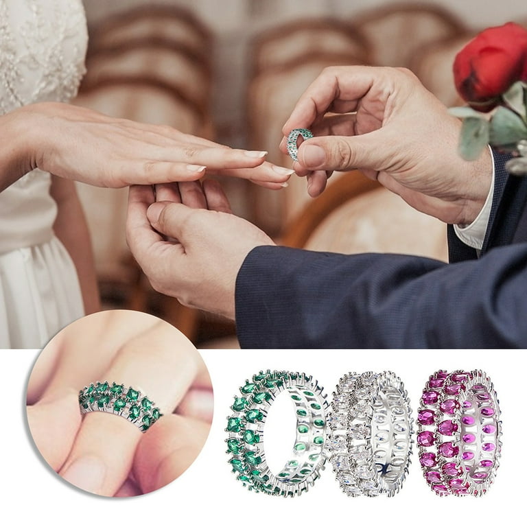 Christmas Savings Clearance Cbcbtwo Zircon Rings Rings for Women