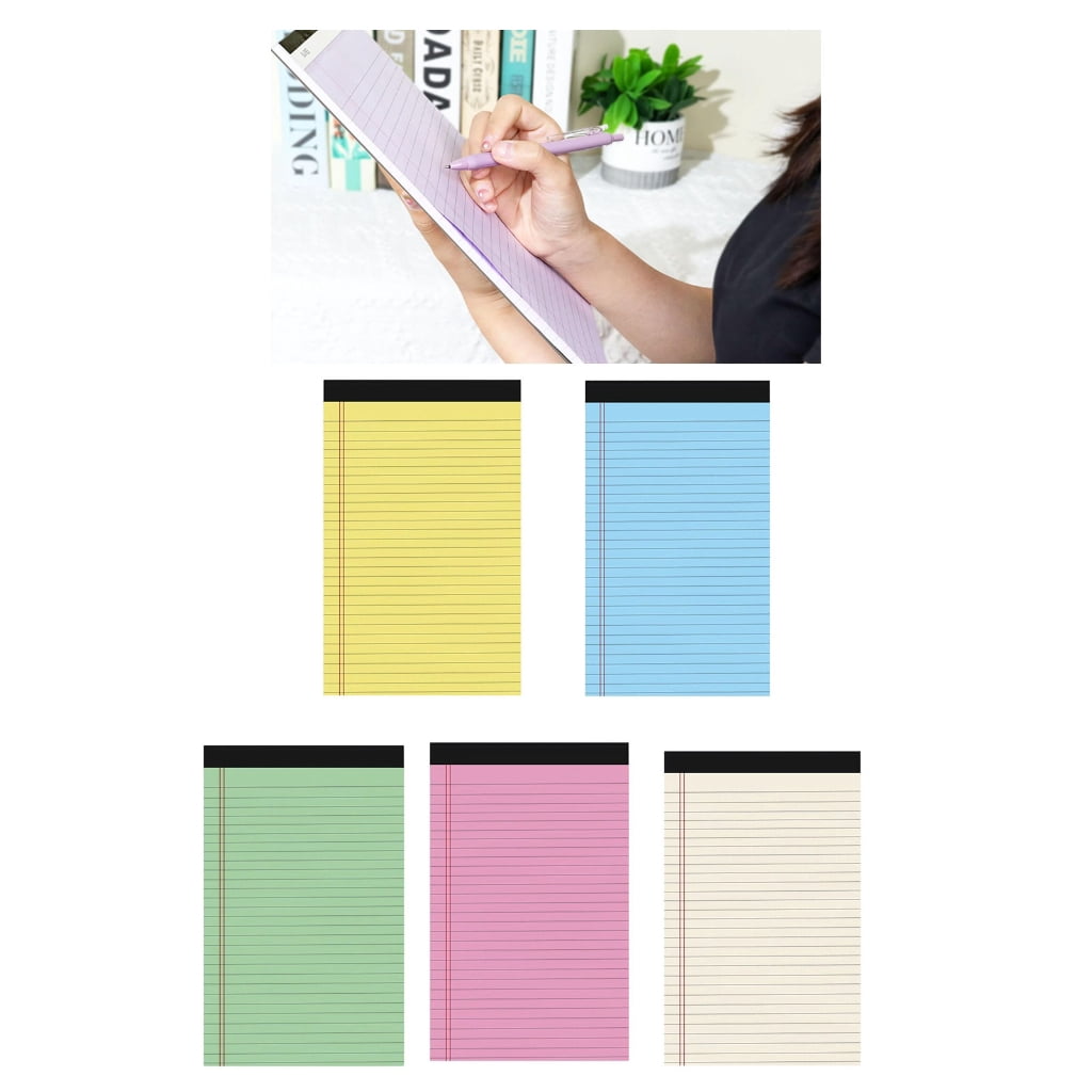 4 Pcs A4 Lined Paper Pads Legal Pad Small Note Pad Pocket Notebook Scratch Pads