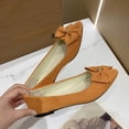 thumbnail image 5 of Women's Slippers Flat Heel Closed Toe Slip-on Loafer Slippers Winter Casual Vintage Indoor Outdoor Flat Bowknot Shoes for Women, 5 of 7
