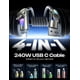 thumbnail image 2 of Cable de carga LISEN USB C a USB C, 240 W, 4 en 1, 10 pies, para iPhone, 2 of 7
