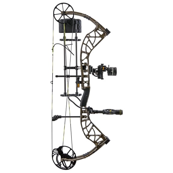 Bear Archery The Hunting Public Adapt2 RTH LH60 Compound Bow, Mossy Oak Bottomland, 320 FPS, 24-31" Draw, 45-60 lbs, KillerWave Dampeners, Bear Paw Grip (AV57A120B6L)