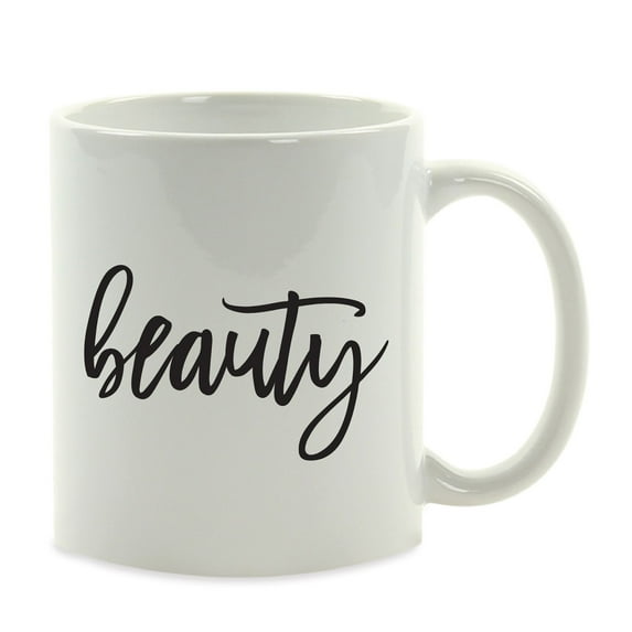 Koyal Wholesale Beauty Calligraphy Good Virtues Ceramic Coffee Mug