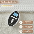 thumbnail image 4 of IdealHouse Heated Blanket, Dual-Sided Waffle Weave, 6 Heat Levels, LCD Controller, Machine Washable, White, 84x90 Inches, 4 of 7