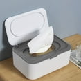 thumbnail image 2 of Wet Wipes Dispenser Multifunctional Wet Tissue Box with Dustproof Cover Refillable Wipe Container Keeps Wipes Fresh for Home Bedroom Nursery Room Car Office Bathroom, 2 of 9