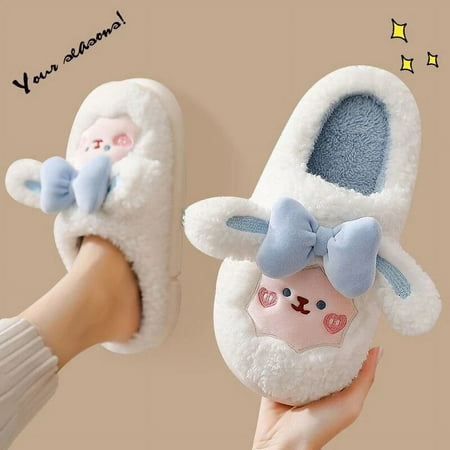 

Hello Kittys Cotton Slippers Sanrios Anime Women s Winter Kawaii Cartoon Home Non-Slip Warm Student Dormitory Plush Slippers
