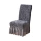 thumbnail image 2 of Fundas de silla de hotel de jacquard con faldón - Fundas elásticas gruesas de una sola pieza para sillas de comedor, para el hogar, bodas y fiestas | Poliéster, antiarrugas, cobertura total, 2 of 6