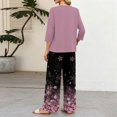 thumbnail image 7 of Womens Lounge Sets 2 Piece Vacation Outfits Button V Neck 3/4 Sleeve Top and Palazzo Pants Suit Elegant Beach Wear, 7 of 7