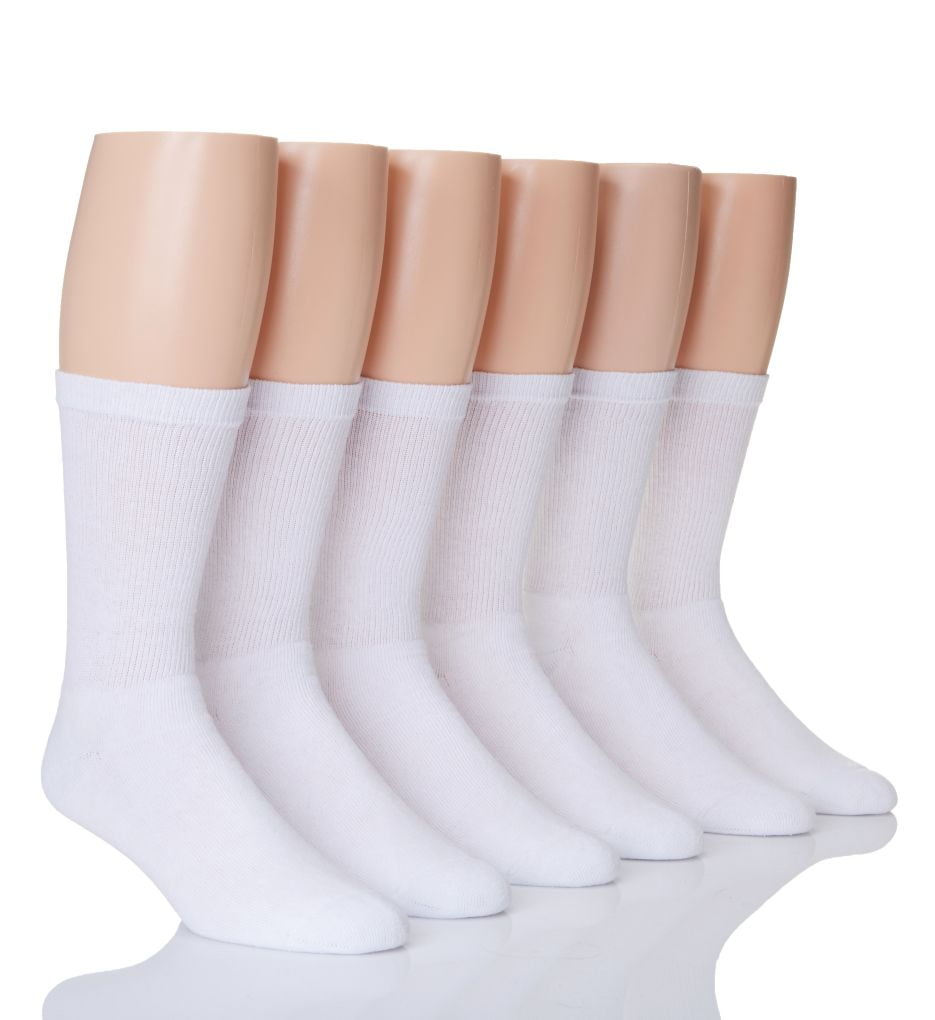 Hanes Mens 6Pack Classics Dyed Crew Sock