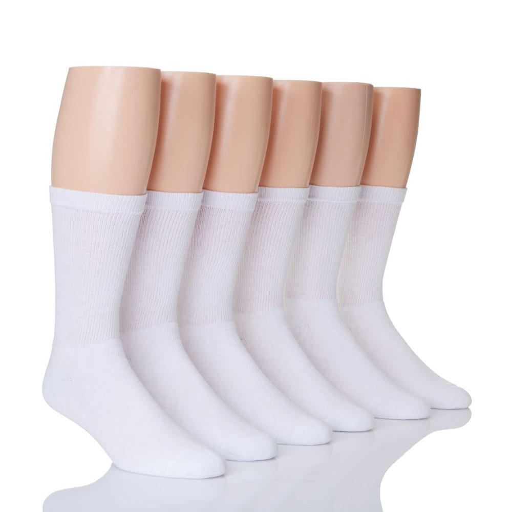 Hanes Mens 6Pack Classics Dyed Crew Sock