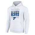 thumbnail image 2 of Men's Starter White St. Louis Blues Four Team Name Logo Fleece Pullover Hoodie, 2 of 3