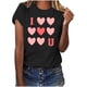 thumbnail image 4 of TaTaai Women's Love Theme T-Shirt, Sweet Valentine's Day Apparel, Cozy Everyday Round Neck Blouse Gift, 4 of 6