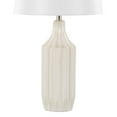 thumbnail image 4 of LumiSource Gloss Cream Ceramic Finish Body, White Shade Stella 23" Ceramic Table Lamp, 4 of 4