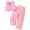 Pink, variant on Boys Girls Vest Suits 2 Piece Outfit Tuxedo Set for Kids Formal Suit with Vest and Pants Set Girl Outfits 4-5 Years