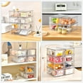 thumbnail image 6 of 6Pack Pantry Organizers and Storage,Clear Stackable Kitchen Storage Organizer,Foods Organizer Bins with Handles, Easily Assemble for Bathroom, Kitchen, Refrigerator, Pantry, Cabinet, Closet, 6 of 6