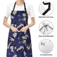 thumbnail image 6 of Uemuo Lilies Flowers Pattern Waterproof Apron Adjustable Dishwasher Apron- Apron for Women Men Heavy Duty Work Apron for Dishwashing Chemical Lab, 6 of 9