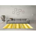 thumbnail image 3 of Ahgly Company Machine Washable Indoor Rectangle Solid Yellow Modern Area Rugs, 4' x 6', 3 of 4