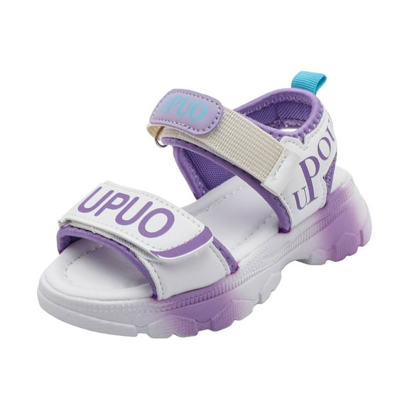 Sopiago Girls Fashion Athletic Sports Hiking Sandals Light-Weight Adjustable Straps Summer Outdoor Sandals for Girls Purple,3.5 (Little Kid/Big Kid)
