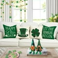 thumbnail image 2 of St Patricks Day Decorations Throw Pillow Covers 16x16 Set of 4 Scottish Tartan Plaid St Patricks Day Hat Farmhouse Classic Decorative Square Cushion Cases for Sofa Couch, 2 of 6