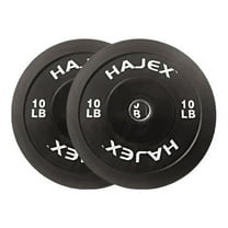 HAJEX Olympic Bumper Weight Plates 10 lb, Pair