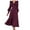 Wine, variant on Lindreshi Womens Fall Fashion 2025 Homecoming Dresses Women's Fashion Color Long Sleeve Satin Soft Waist and Dress Satin V-Neck Temperament Slim Button Lantern Sleeve Dress